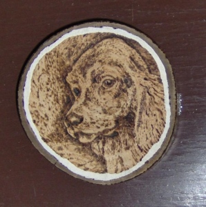 Vypalovaný obrázek na dřevě pes (362914)